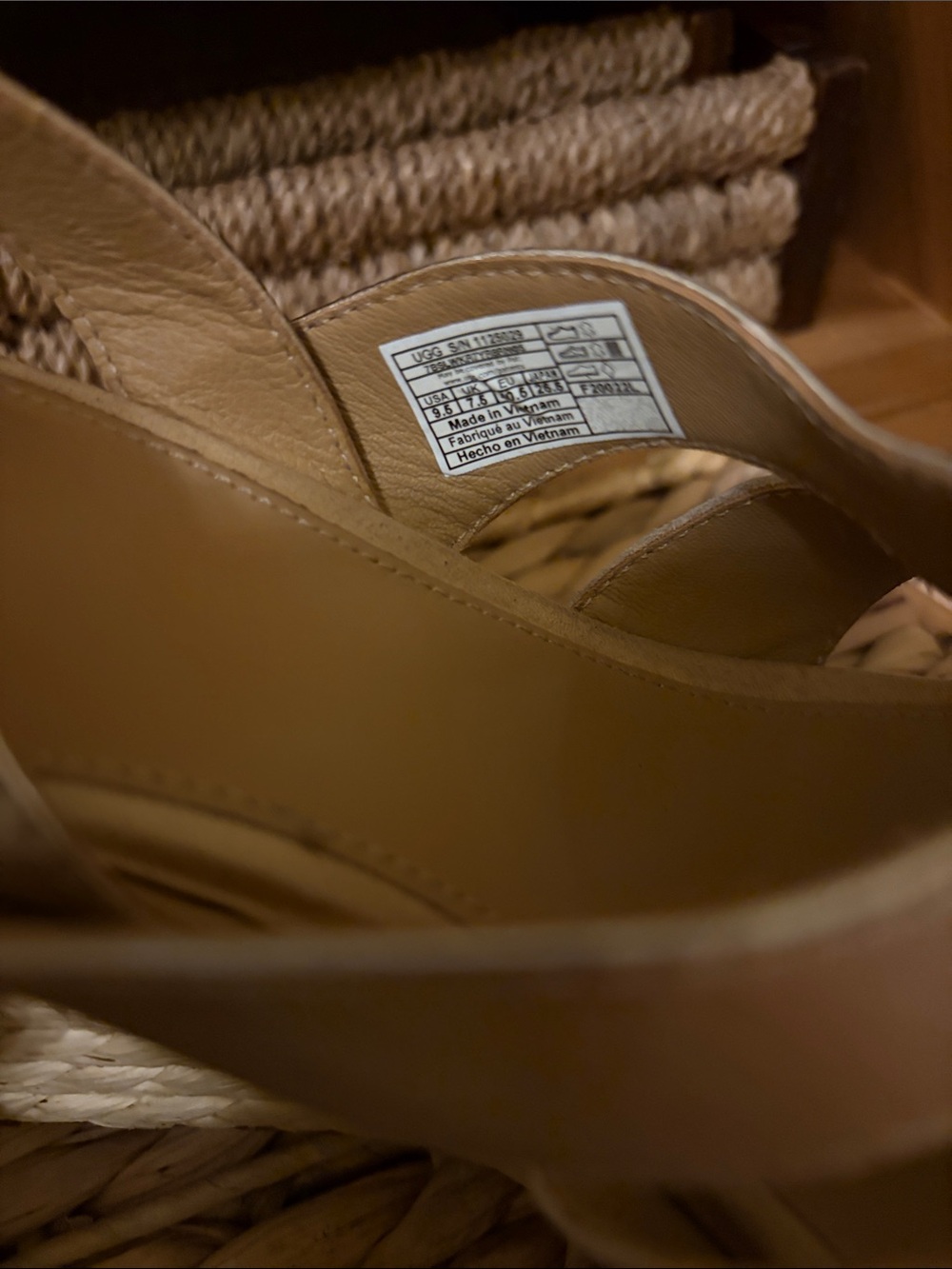 Ugg Gold Metallic Wedge Espadrille Sandals View 6